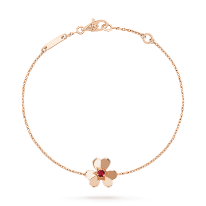 [Zalyn Jewelry ]FRIVOLE GOLD FLOWER PINK MALACHITE BRACELET