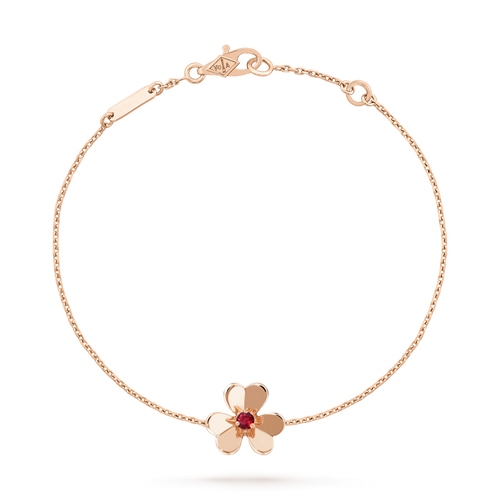 [Zalyn Jewelry ]FRIVOLE GOLD FLOWER PINK MALACHITE BRACELET
