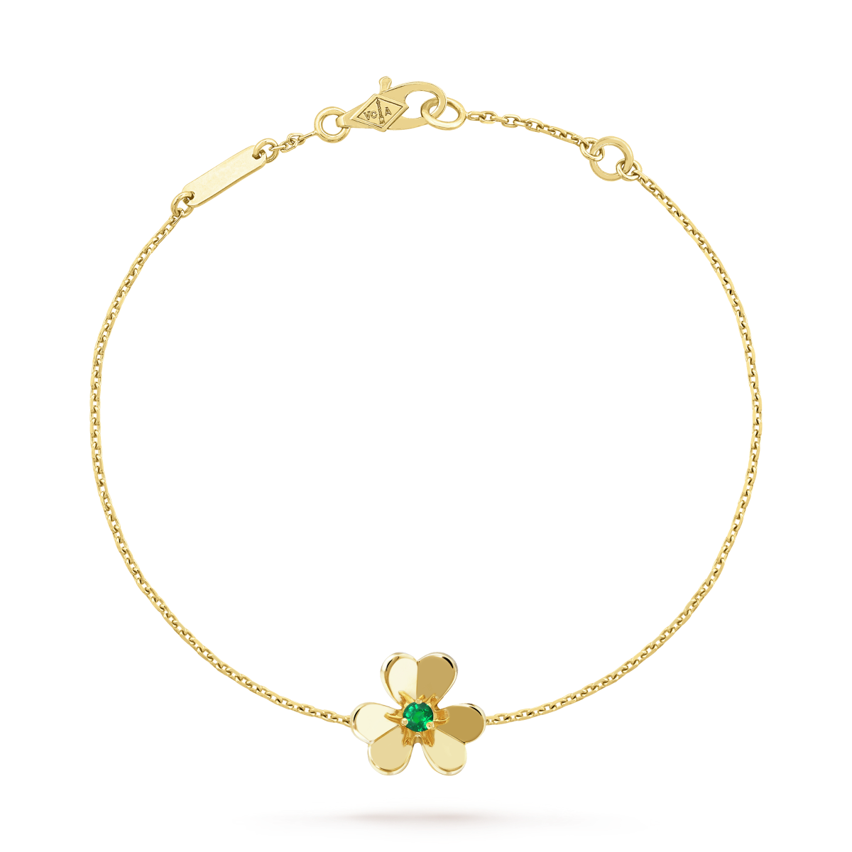 [Zalyn Jewelry ]FRIVOLE GOLD FLOWER PINK MALACHITE BRACELET