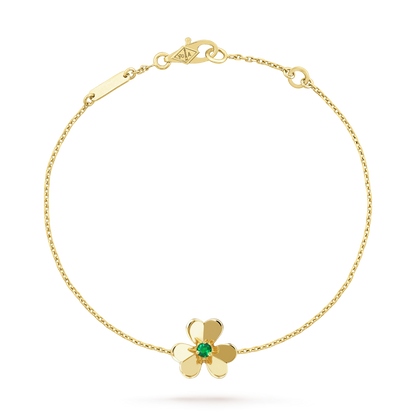 [Zalyn Jewelry ]FRIVOLE GOLD FLOWER PINK MALACHITE BRACELET