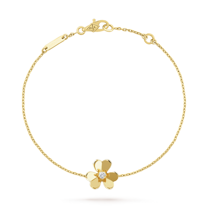 [Zalyn Jewelry ]FRIVOLE GOLD FLOWER PINK MALACHITE BRACELET