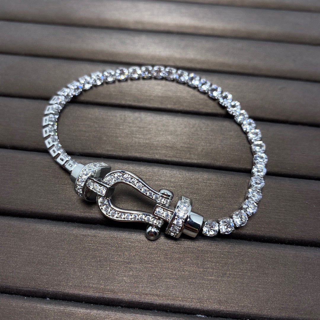 [Zalyn Jewelry ]FORCE  HORSESHOE  DIAMOND TENNIS BRACELET