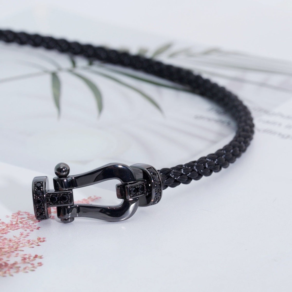 [Zalyn Jewelry ]FORCE LARGE SERIES HORSESHOE BLACK SAMURAI BRACELET