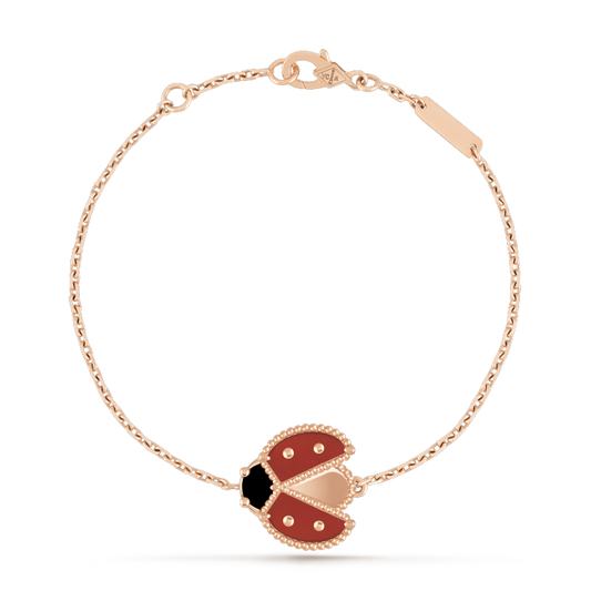[Zalyn Jewelry ]LUCKY SPRING 1 MOTIF PINK GOLD BRACELET