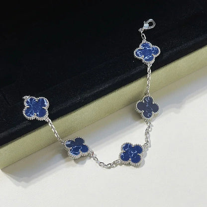 [Zalyn Jewelry ]CLOVER 5 MOTIF PIETERSITE BRACELET COLLECTION
