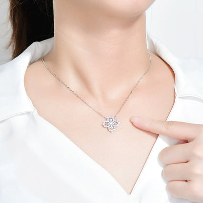 [Zalyn]LOOP NECKLACE FULL MOTIF DIAMOND 16MM MULTIPLE COLORS
