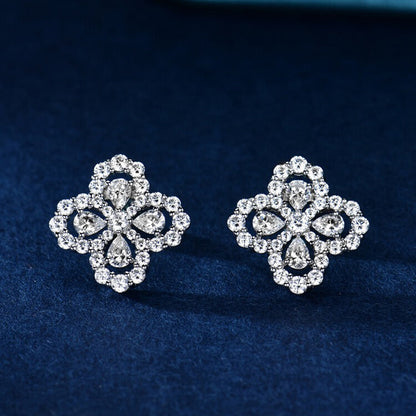 [Zalyn]LOOP EARRINGS FULL MOTIF DIAMOND 16MM