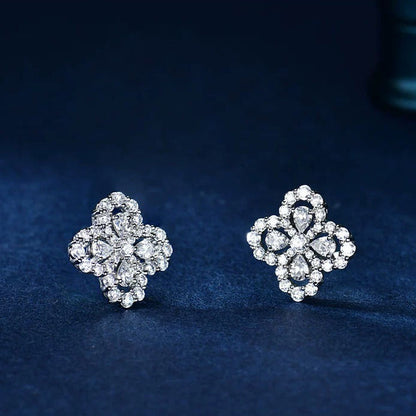 [Zalyn]LOOP EARRINGS FULL MOTIF DIAMOND 16MM