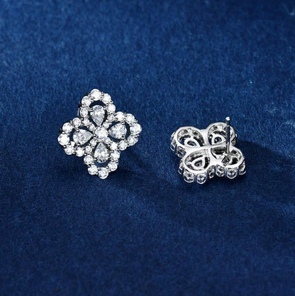 [Zalyn]LOOP EARRINGS FULL MOTIF DIAMOND 16MM
