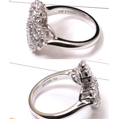 [Zalyn]LOOP RING FULL MOTIF DIAMOND 16MM SILVE