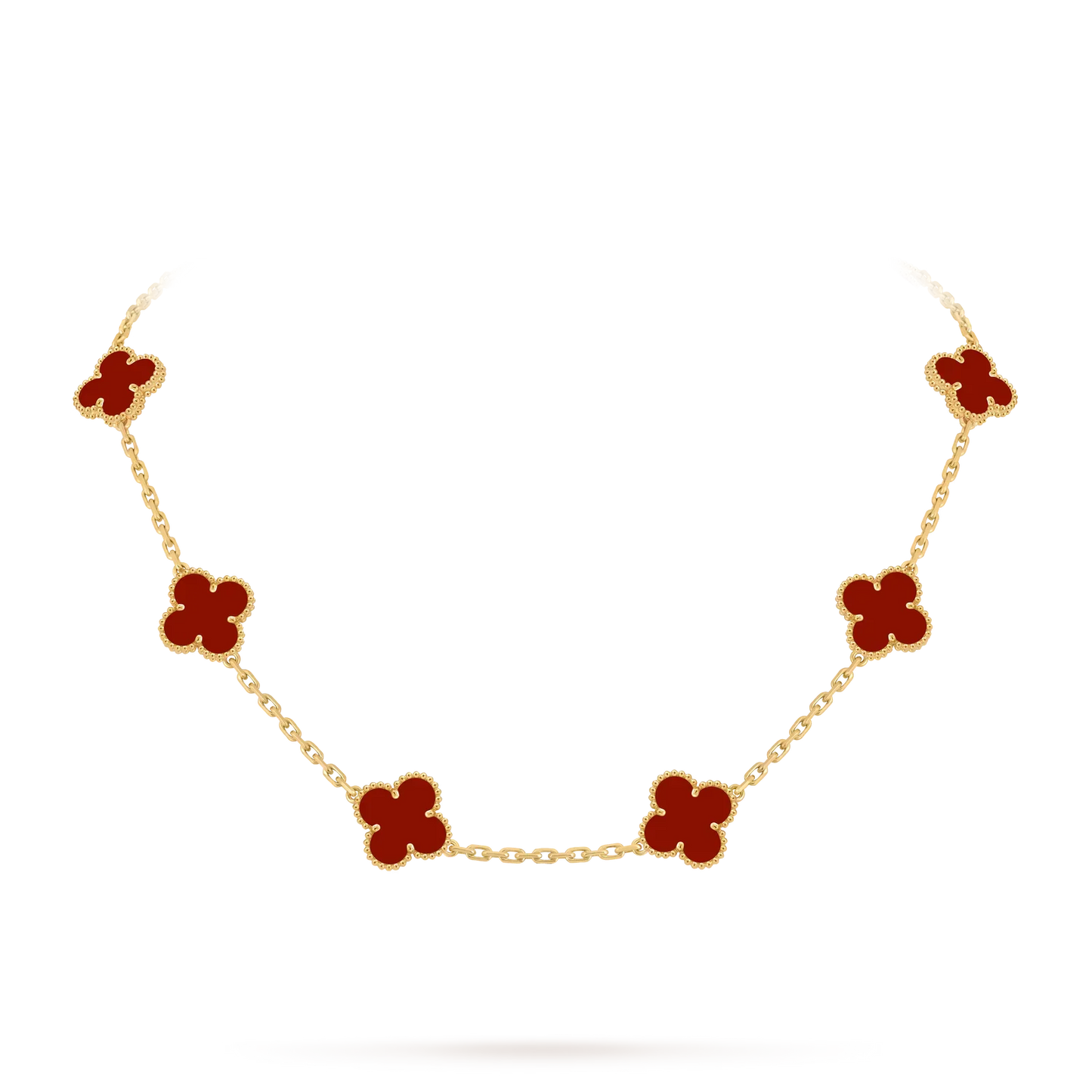 [Zalyn]CLASSIC LUCKY 10-MOTIF CLOVER NECKLACE GOLD COLLECTION