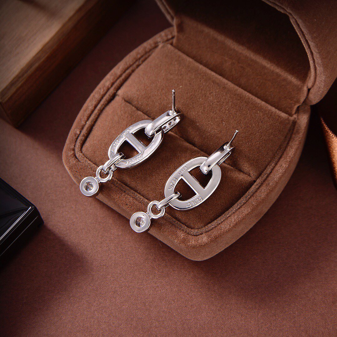 [Zalyn]HM CHAINE DIAMOND EARRINGS