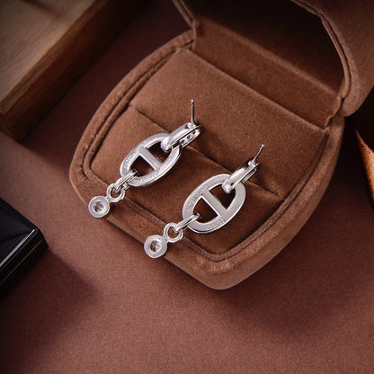 [Zalyn]HM CHAINE DIAMOND EARRINGS