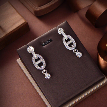 [Zalyn]HM CHAINE DIAMOND EARRINGS