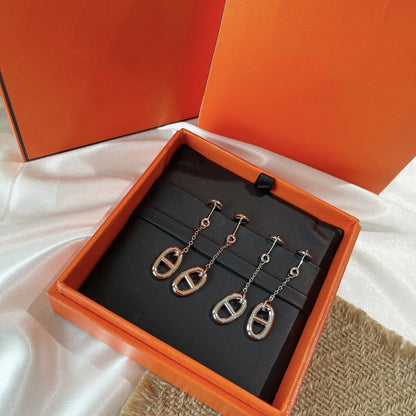 [Zalyn]CHAINE TASSEL EARRINGS