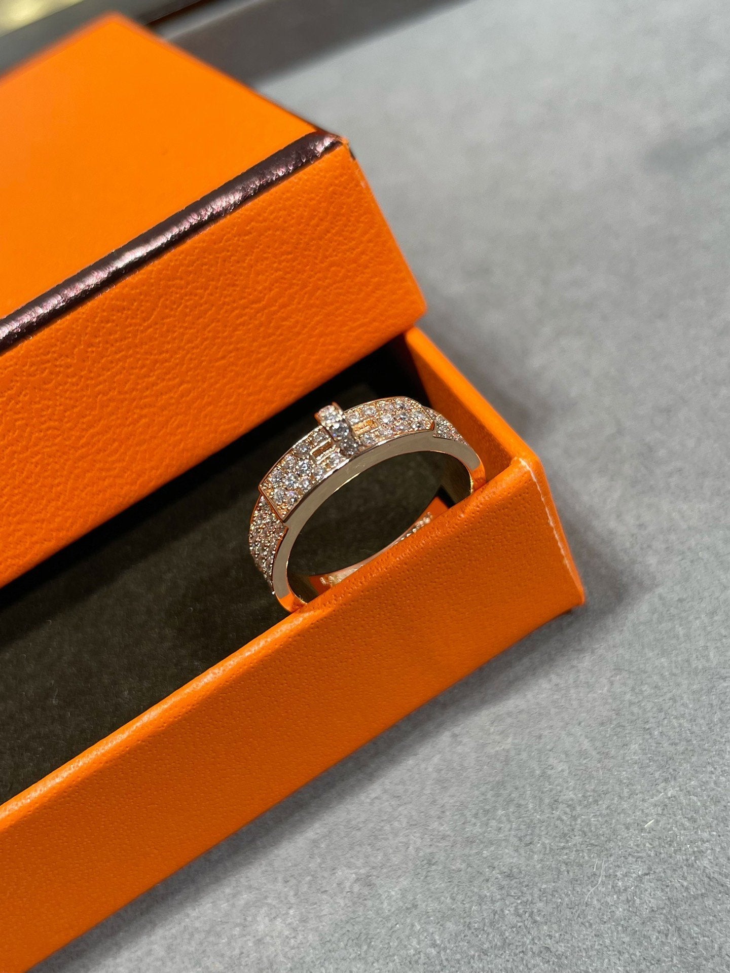 [Zalyn]KELLY ROSE GOLD DIAMOND RING