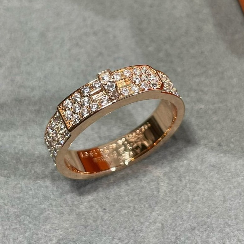 [Zalyn]KELLY ROSE GOLD DIAMOND RING