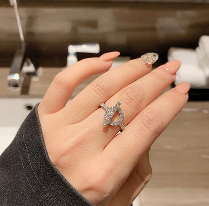 [Zalyn]ECHAPPEE RING SILVER DIAMOND