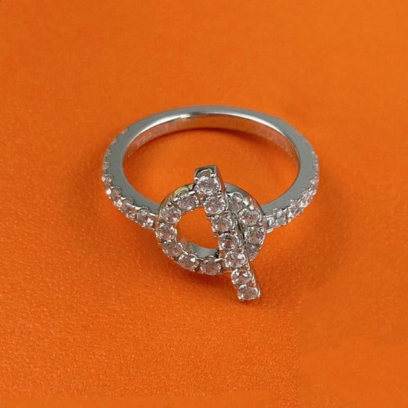 [Zalyn]ECHAPPEE RING SILVER DIAMOND