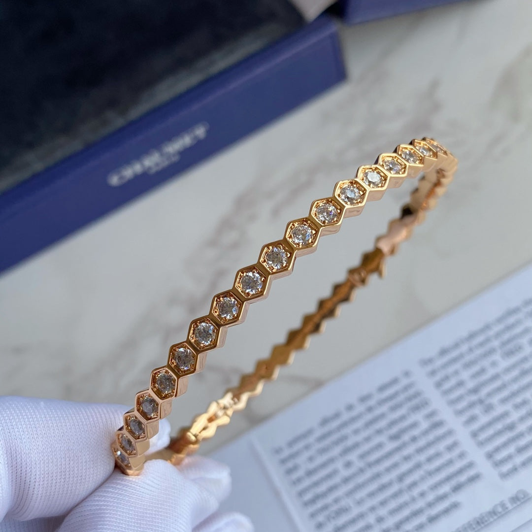 [Zalyn]BEE LOVE GOLD BRACELET FULL DIAMOND