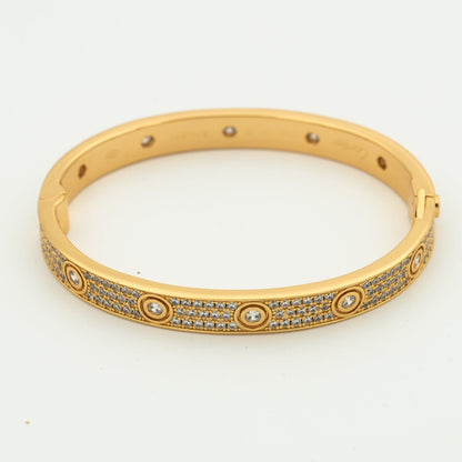 [Zalyn Jewelry ]LOVE BRACELET 6.1MM DIAMOND-PAVED 10 BIG DIAMONDS