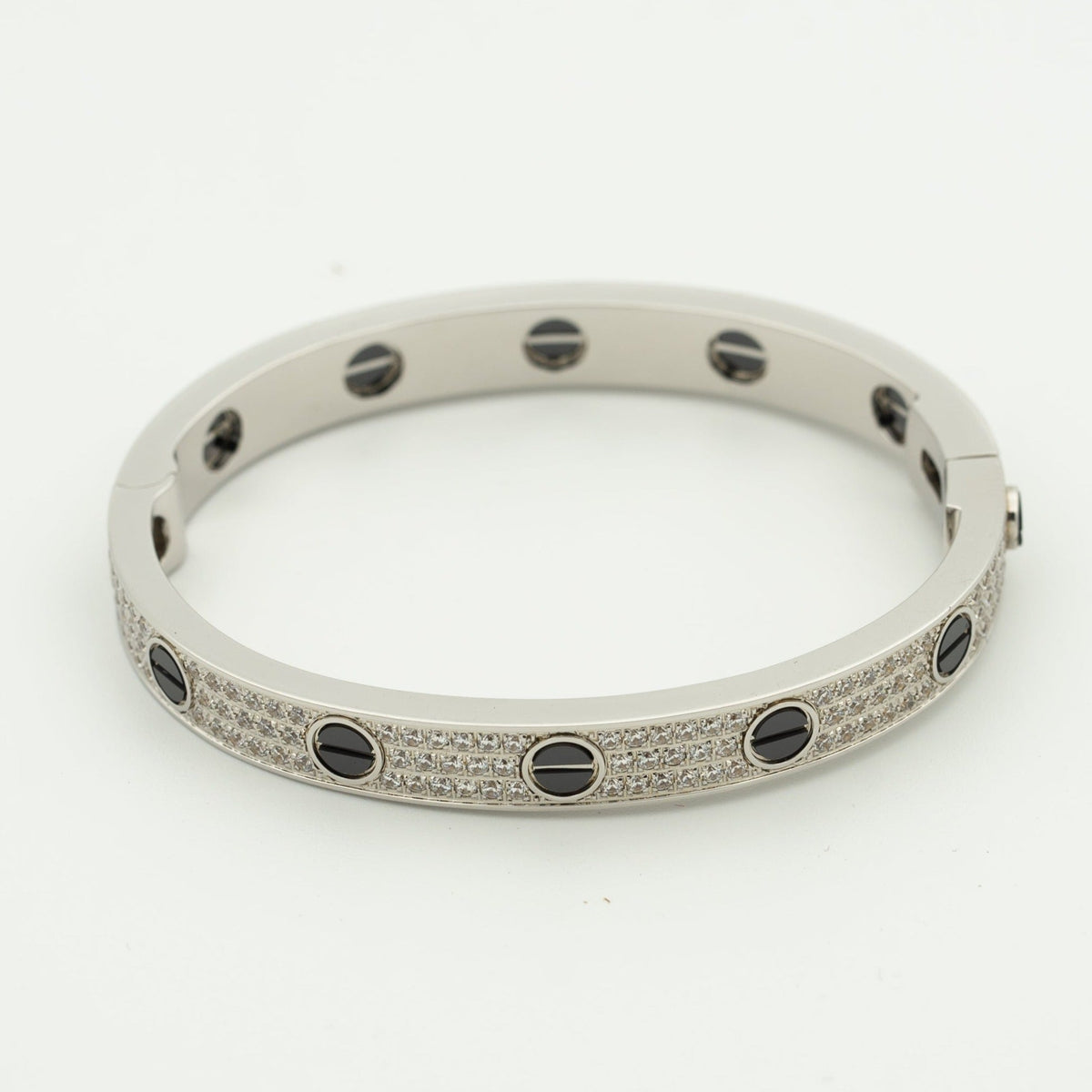 [Zalyn Jewelry ]LOVE BRACELET 6.1MM DIAMOND-PAVED CERAMIC
