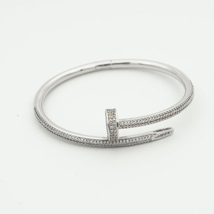 [Zalyn]JUSTE UN CLOU 3.5MM FULL PAVÉ NAIL BANGLE