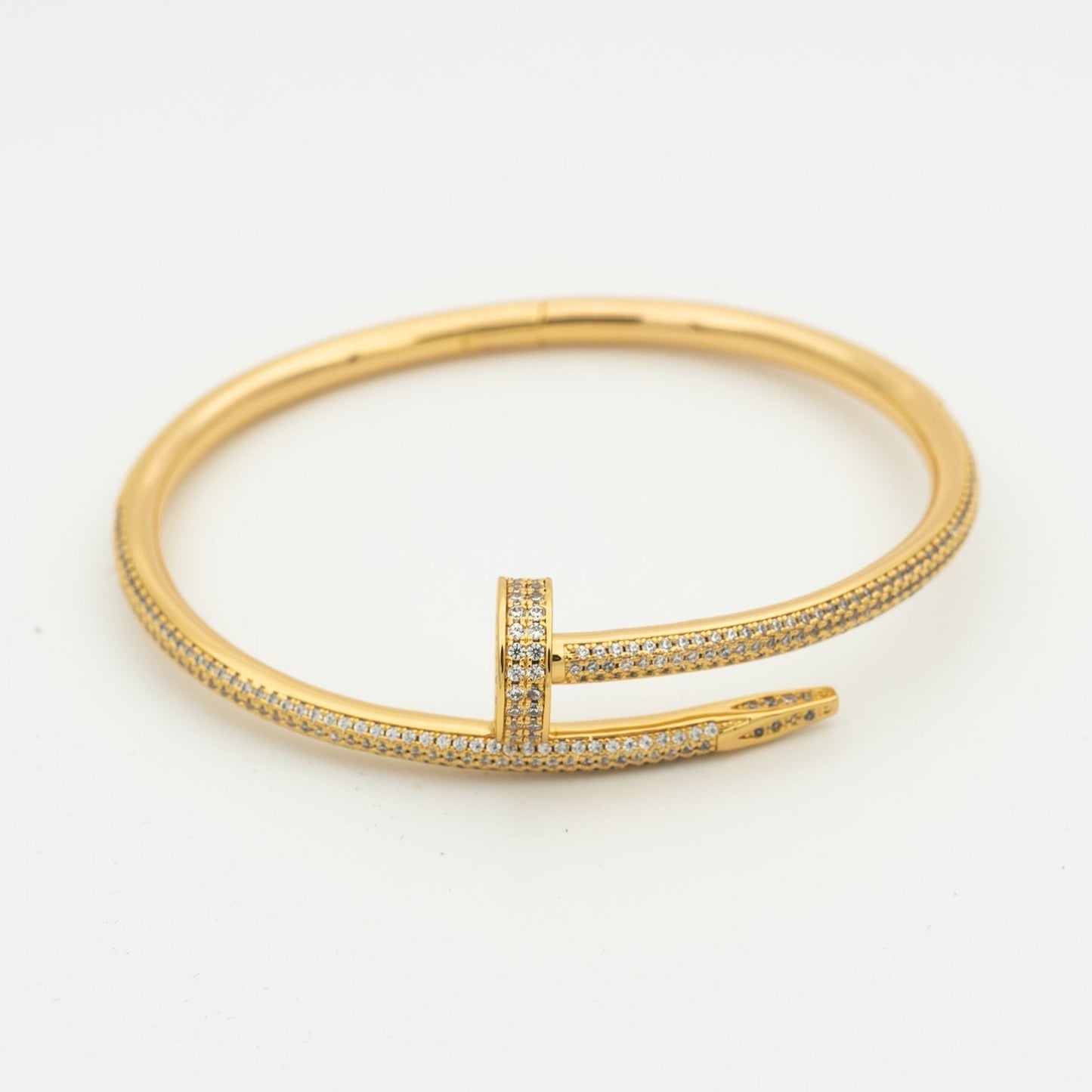 [Zalyn]JUSTE UN CLOU 3.5MM FULL PAVÉ NAIL BANGLE