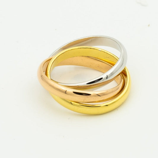 [Zalyn Jewelry ]TRINITY RING GOLD PINK GOLD SILVER