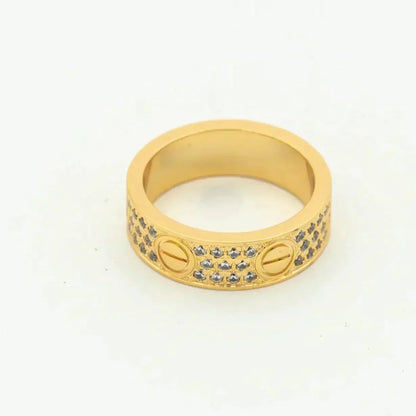 [Zalyn Jewelry ]LOVE RING 5.5MM DIAMONDS PAVED