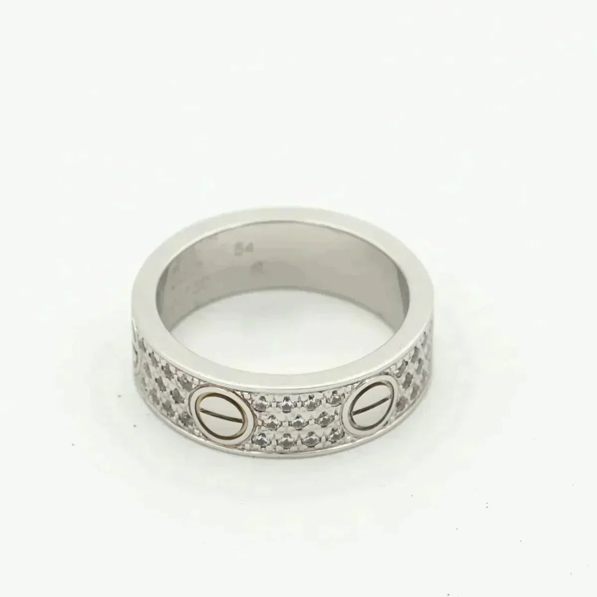 [Zalyn Jewelry ]LOVE RING 5.5MM DIAMONDS PAVED