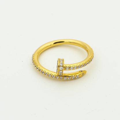 [Zalyn Jewelry ]JUSTE RING 1.8MM GOLD DIAMONDS