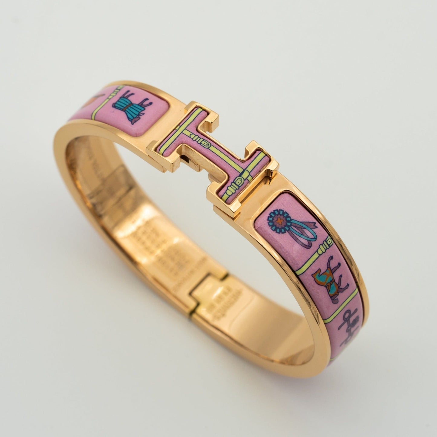 [Zalyn]H ROSE GOLD BRACELET PINK CERAMIC