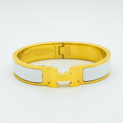 [Zalyn]H WHITE BRACELET