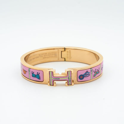 [Zalyn]H ROSE GOLD BRACELET PINK CERAMIC