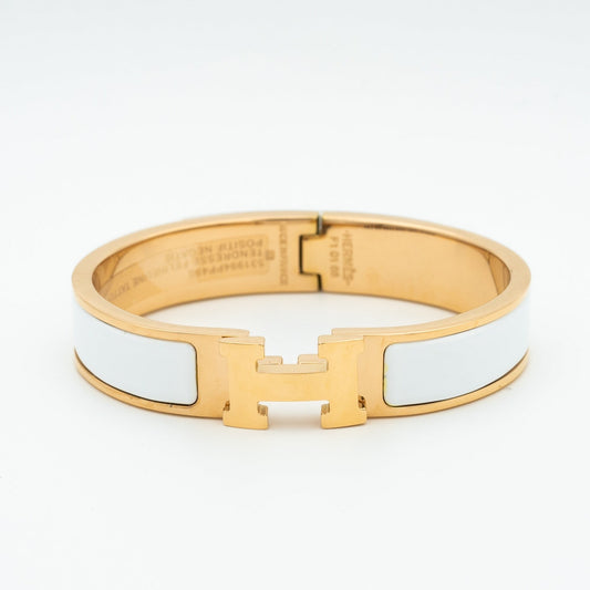 [Zalyn]H WHITE BRACELET