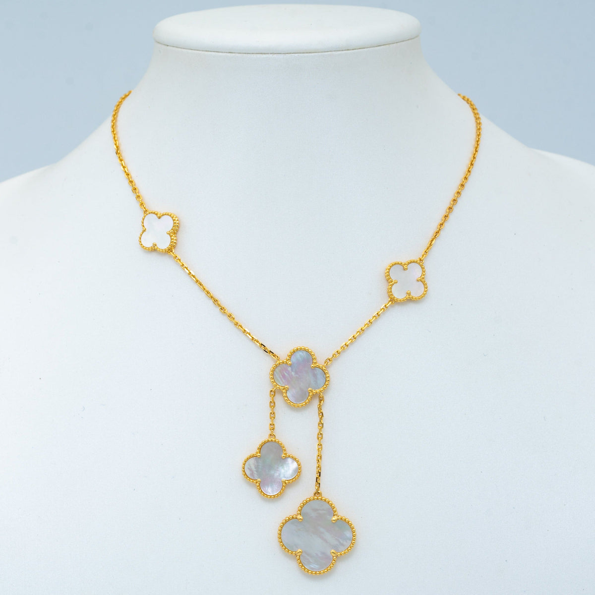 [Zalyn Jewelry ]CLOVER MOTHER OF PEARL NECKLACE 6 MOTIF