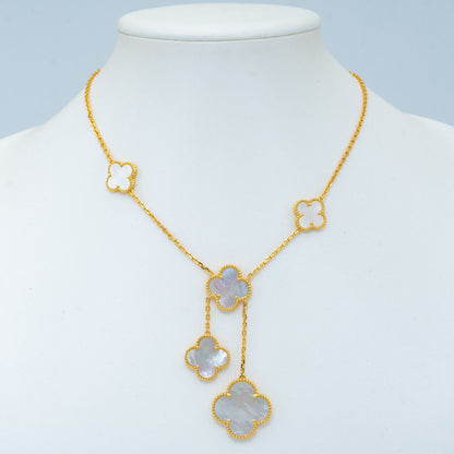 [Zalyn Jewelry ]CLOVER MOTHER OF PEARL NECKLACE 6 MOTIF