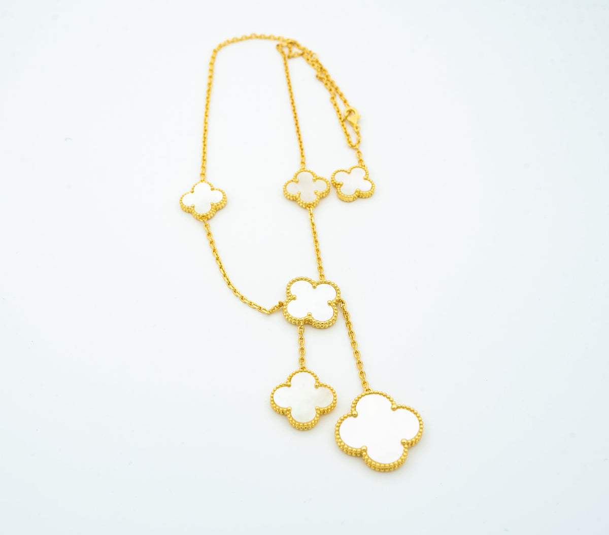 [Zalyn Jewelry ]CLOVER MOTHER OF PEARL NECKLACE 6 MOTIF