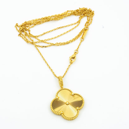 [Zalyn Jewelry ]CLOVER 25MM PEDANT NECKLACE GOLD