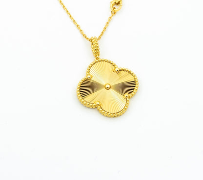 [Zalyn Jewelry ]CLOVER 25MM PEDANT NECKLACE GOLD