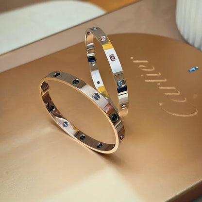 [Zalyn]CLASSIC 6.1MM LOVE BRACELET 10-DIAMOND MULTICOLOR