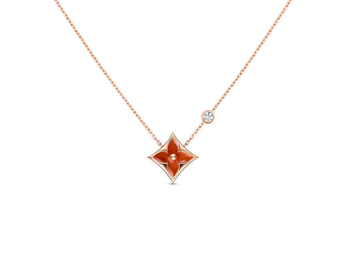 [Zalyn]STAR NECKLACE ROSE GOLD 1 DIAMOND