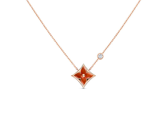 [Zalyn]STAR NECKLACE ROSE GOLD 1 DIAMOND