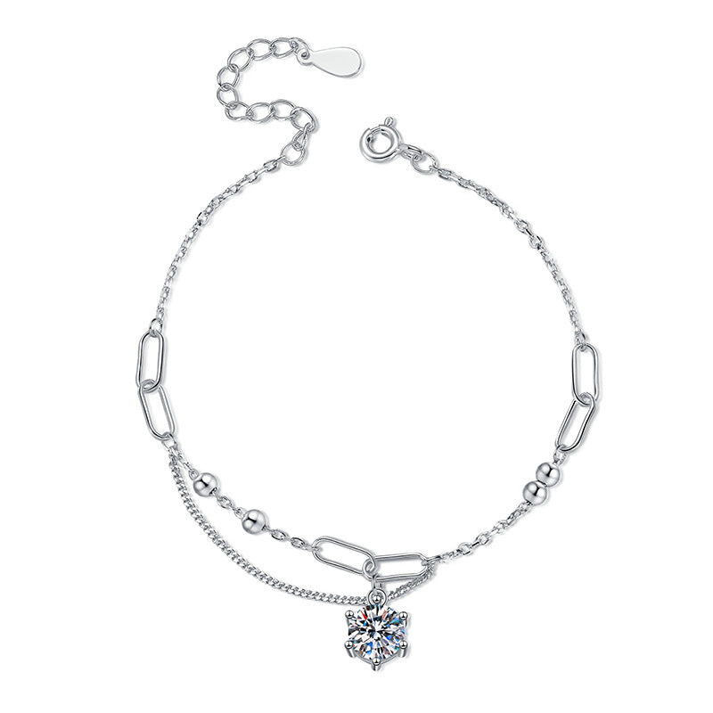 [Zalyn]CLASSIC SOLITAIRE MOISSANITE BRACELET
