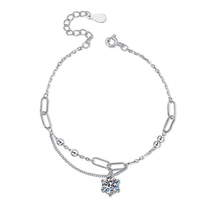 [Zalyn]CLASSIC SOLITAIRE MOISSANITE BRACELET