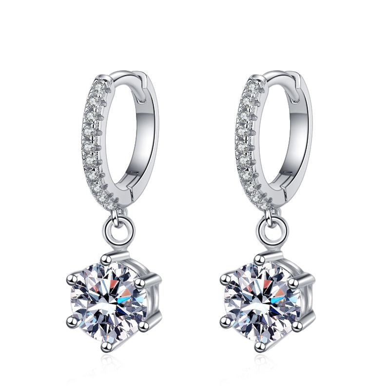 [Zalyn]CLASSIC 6-PRONG MOISSANITE DROP EARRINGS