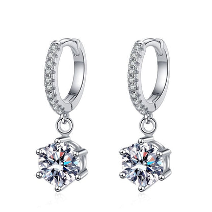 [Zalyn]CLASSIC 6-PRONG MOISSANITE DROP EARRINGS