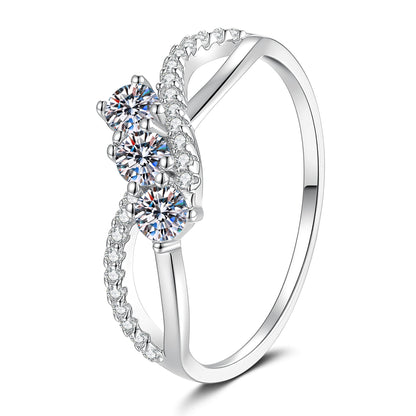 [Zalyn]INTERTWINING LOVE MOISSANITE RING