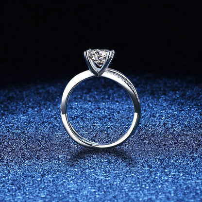 [Zalyn]ELEGANT 4-PRONG CROSSOVER MOISSANITE ENGAGEMENT RING